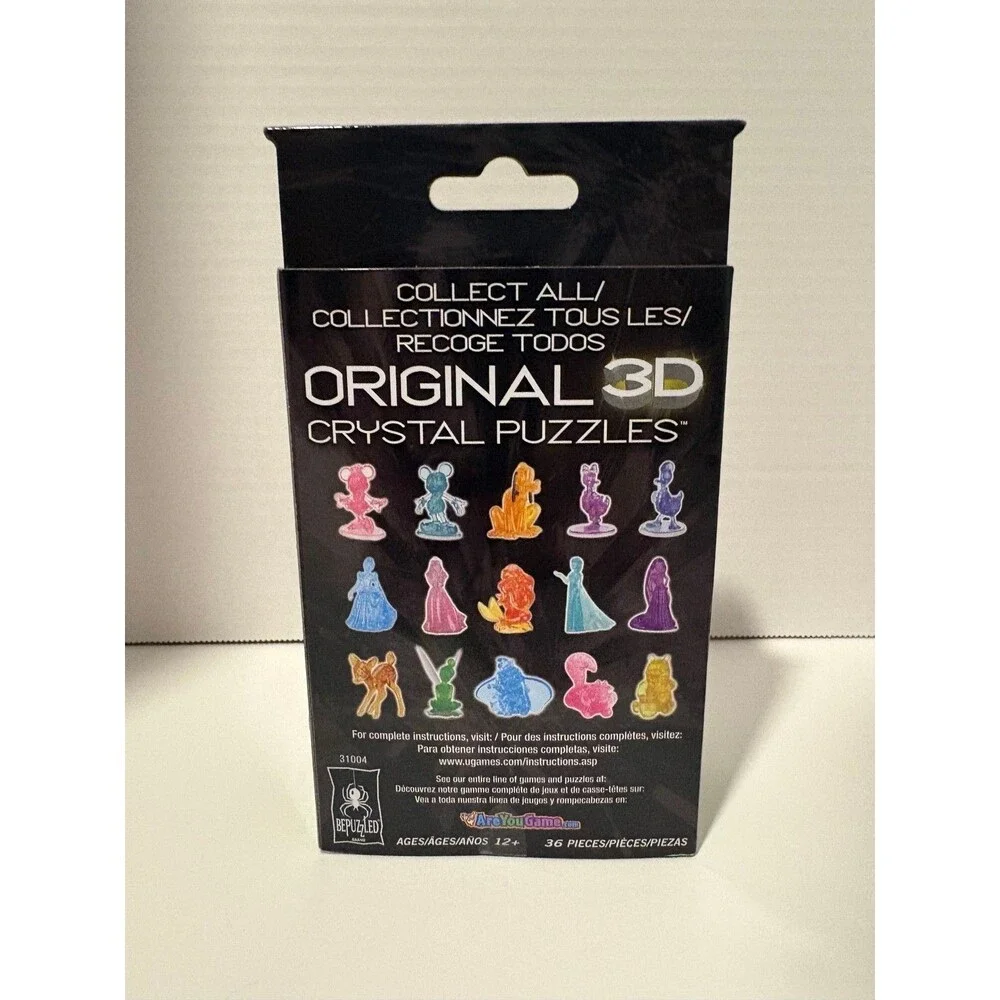 Disney Cheshire Cat 3D Crystal Puzzle BePuzzled 36 Piece Pink #31004 New